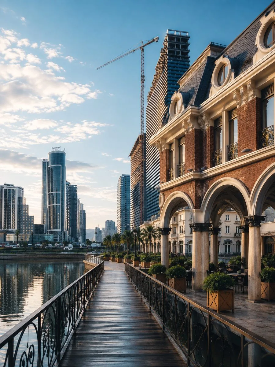 Batumi seafront: classic architecture and new builds by the sea