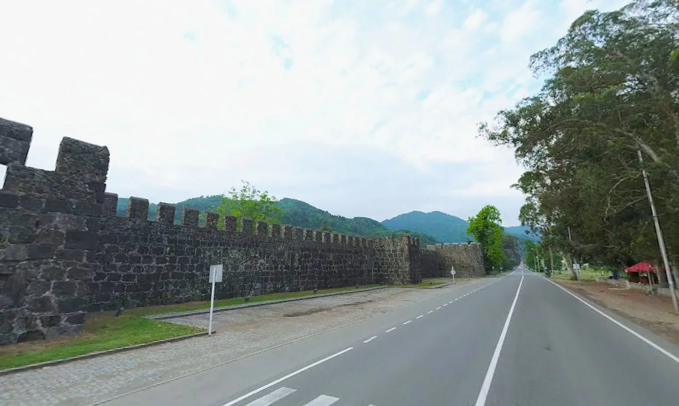 The Gonio-Apsaros fortress along the road in Gonio